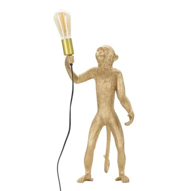 LAMPA STOŁOWA MONKEY ZŁOTA 26X34X55 cm